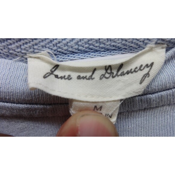 Jess & Jane Medium Blue Tie Dye Crew Neck Boho Short Sleeve Stretch Blouse Artsy - Picture 6 of 11